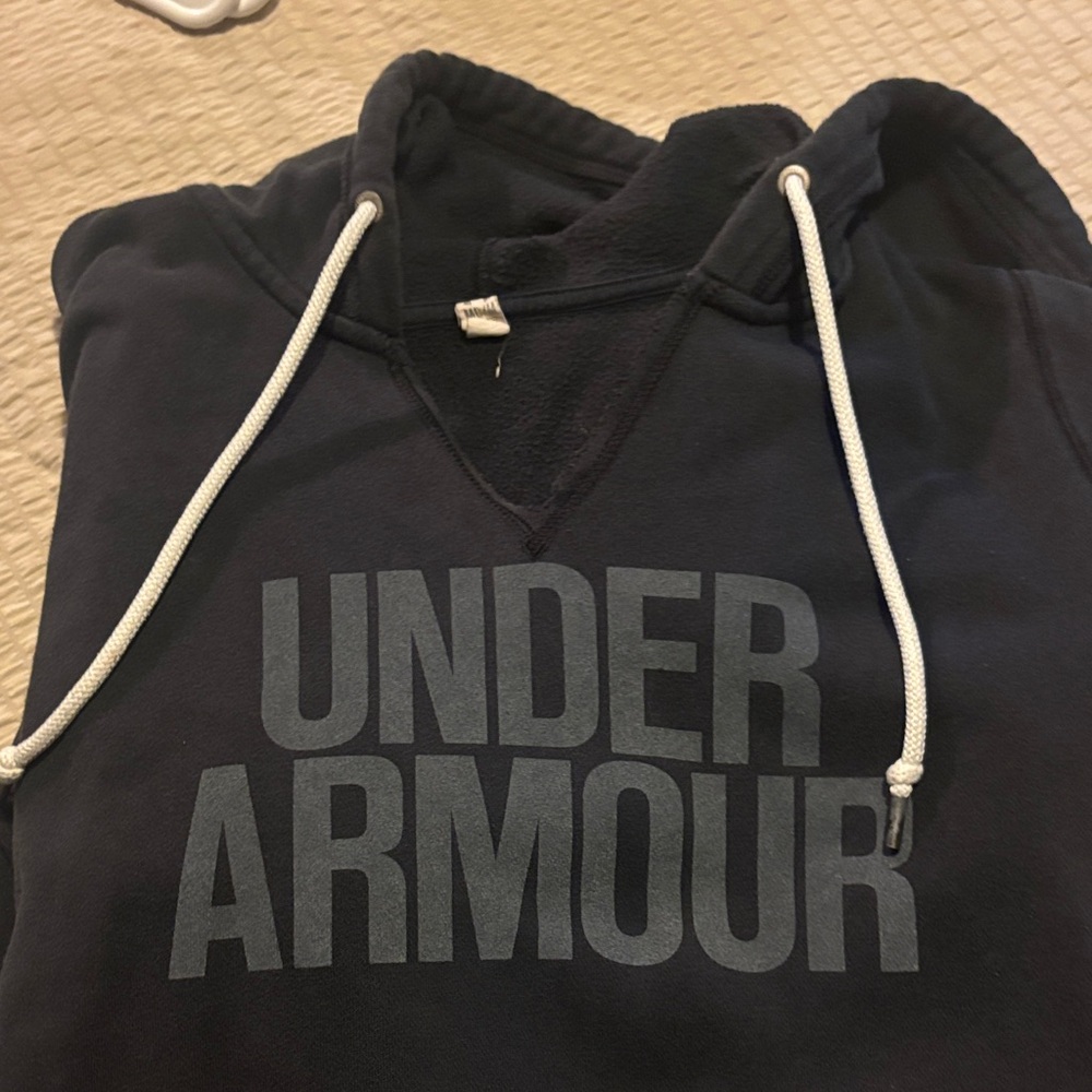 Under Armour Charcoal Sweatshirt with White Drawstrings